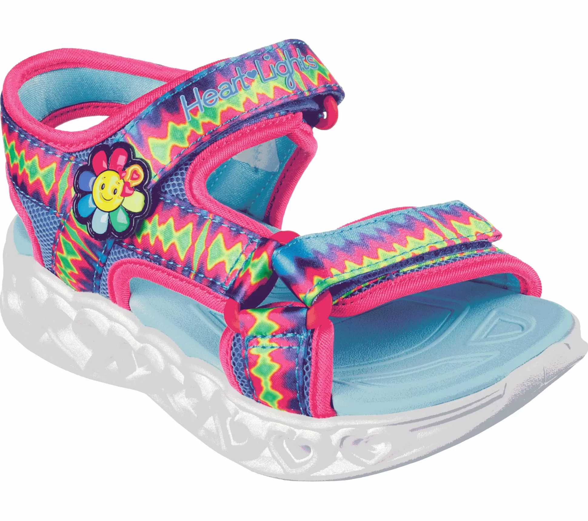 Kind SKECHERS Light Up*Heart Lights Sandal - Miss Vibrant
